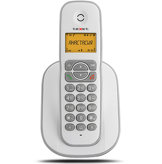 Радиотелефон DECT teXet TX-D4505A белый-серый